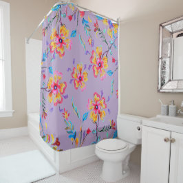Wildblume Riot Mauve Duschvorhang