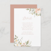 Wildblume Romance Details Card Begleitkarte (Vorne/Hinten)