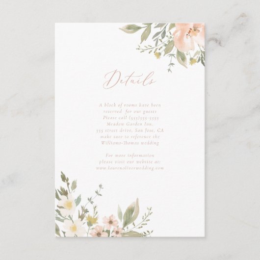 Wildblume Romance Details Card Begleitkarte (Vorderseite)