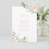 Wildblume Romance Details Card Begleitkarte (Stehend Vorderseite)