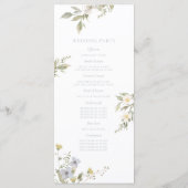 Wildblume Romance Hochzeitsprogramm Programm (Rückseite)