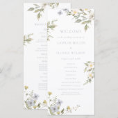 Wildblume Romance Hochzeitsprogramm Programm (Vorne/Hinten)