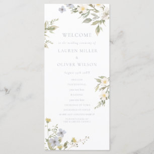Wildblume Romance Hochzeitsprogramm Programm