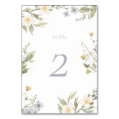 Wildblume Romance Tischnummer (Vorderseite)
