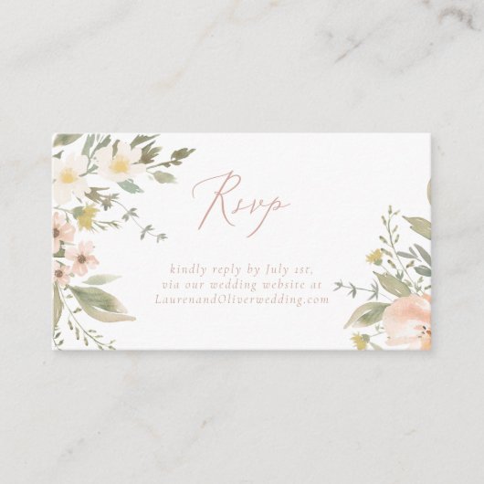 Wildblume Romance UAWG Via Website Card Begleitkarte (Vorderseite)