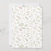 Wildblume Romantische zarte blumenreiche Rustikale Einladung (Rückseite)