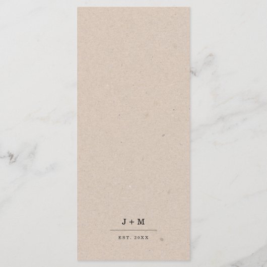 Wildblume Rosa Blumenzwiebeln Brautparty Menükarte (Rückseite)