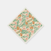 Wildblume Rosa Blüten Blütendusche Serviette (Ecke)