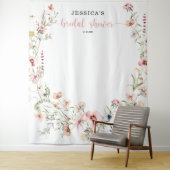 Wildblume Rosa Brautparty Hintergrunddekor Wandteppich (Beispiel)