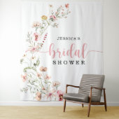 Wildblume Rosa Brautparty Hintergrunddekor Wandteppich (Beispiel)