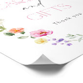 Wildblume Rosa Bugkards und Geschenke Poster (Ecke)