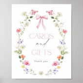 Wildblume Rosa Bugkards und Geschenke Poster (Vorne)