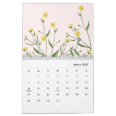 Wildblume Rosa Nordens Kalender (Mär 2027)