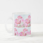 Wildblume Rosa und Roter Mohngarten - Natur Mattglastasse (Links)