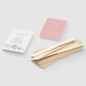 Wildblume Rosa Wasserfarbe Elegantes Hochzeitsprog Fächer (Non-assembled)