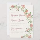 Wildblume Rose Frühjahr Garland Brautparty Einladung (Vorderseite)