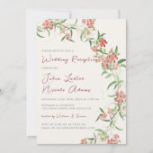 Wildblume Rose Frühjahrsgarten Hochzeitsempfang Einladung (Vorderseite)