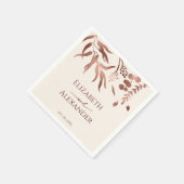 Wildblume Rose Goldene Foil Hochzeit Serviette (Ecke)