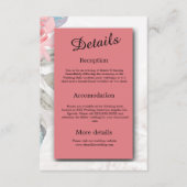 Wildblume Rose Hochzeitsfeier Begleitkarte (Vorderseite)