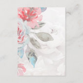 Wildblume Rose Hochzeitsfeier Begleitkarte (Rückseite)