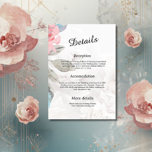 Wildblume Rose Hochzeitsfeier Begleitkarte