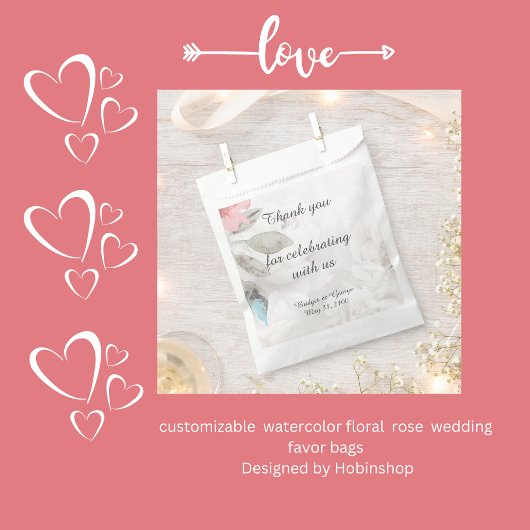 Wildblume Rose Hochzeitsfeier Geschenktütchen