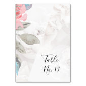 Wildblume Rose Hochzeitsfeier Tischnummer (Vorderseite)