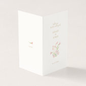Wildblume Rose Hochzeitsprogramm für Elfenbeinkart (Vorderseite)