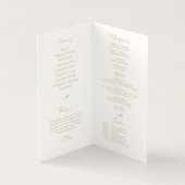 Wildblume Rose Hochzeitsprogramm für Elfenbeinkart (Innenseite)