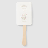 Wildblume Rose Hochzeitsprogramm für Elfenbeinkart Fächer (Vorderseite)