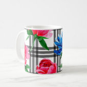 Wildblume Rot und Blau Blume Muster in Kaffeetasse (Vorderseite Links)