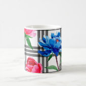 Wildblume Rot und Blau Blume Muster in Kaffeetasse (Mittel)