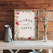 Wildblume Rote Gelbe Karten und Geschenke Untersch Poster