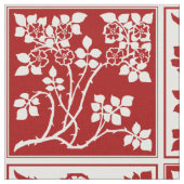 Wildblume-rotes Weiß deckte hübsches mit Stoff (Nahaufnahme)