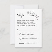 Wildblume RSVP-Karte mit QR-Code RSVP Karte (Vorderseite)