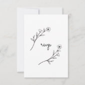 Wildblume-RSVP-Karte RSVP Karte (Rückseite)