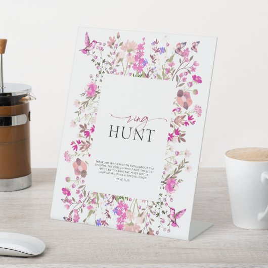 Wildblume Ruby Rose Kletterjagd Brautparty Sockelschild (In SItu)