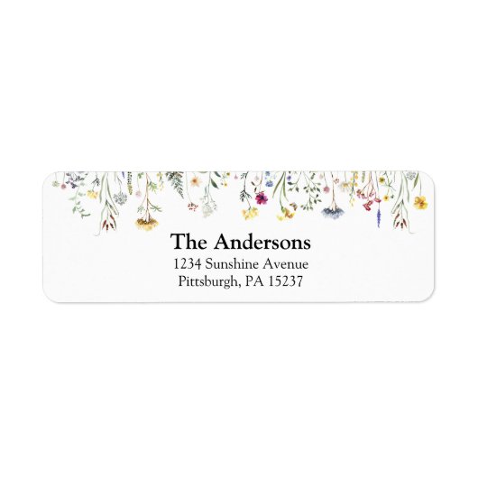 Wildblume-Rückgabeadresse (Vorne)