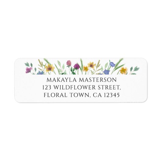 Wildblume-Rücksendeadresse (Vorne)