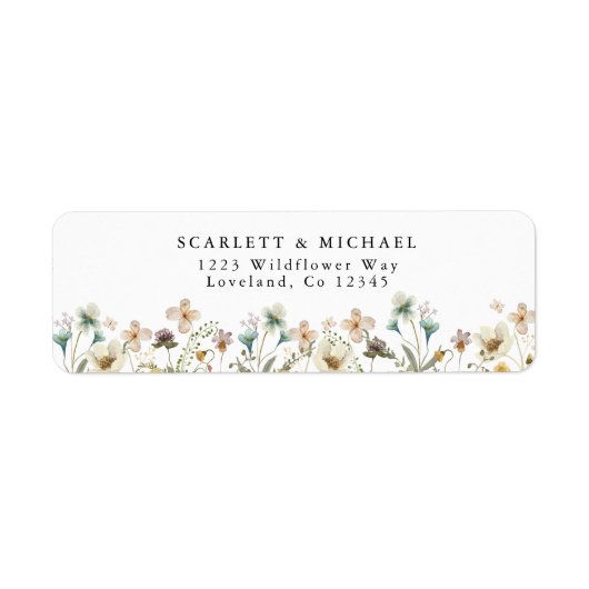 Wildblume-Rücksendeadresse (Vorne)