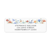 Wildblume-Rücksendeadresse (Vorne)