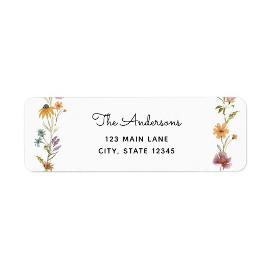 Wildblume-Rücksendeadresse (Vorne)