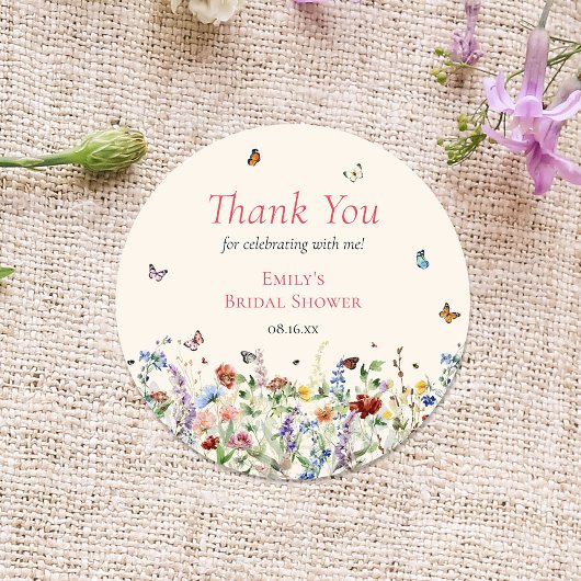 Wildblume Runder Aufkleber