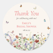 Wildblume Runder Aufkleber (Vorderseite)