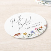 Wildblume Runder Pappuntersetzer (Angewinkelt)