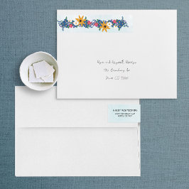 Wildblume Rundum-Adressaufkleber