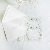 Wildblume Rustic Boho Floral Wedding Acryleinladungen