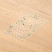 Wildblume Rustic Boho Floral Wedding Acryleinladungen (Ablage )