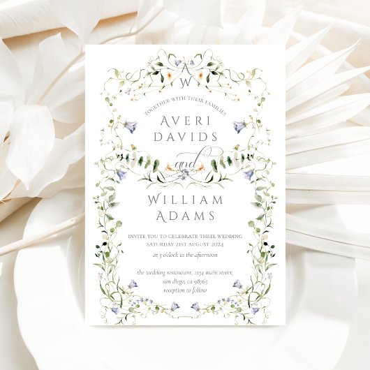 Wildblume Rustic Boho Floral Wedding Einladung