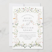 Wildblume Rustic Boho Floral Wedding Einladung (Vorderseite)